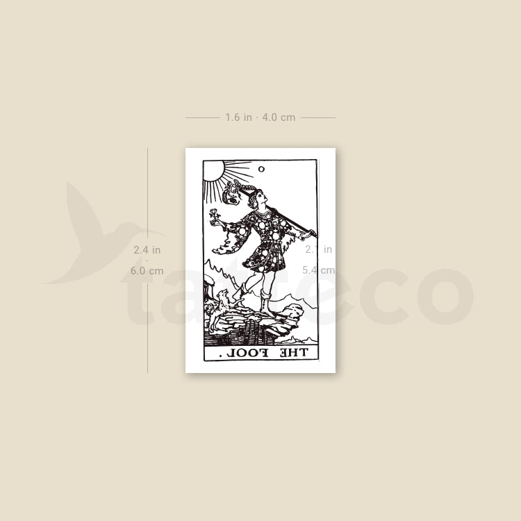 The Fool Tarot Card Temporary Tattoo - Set of 3