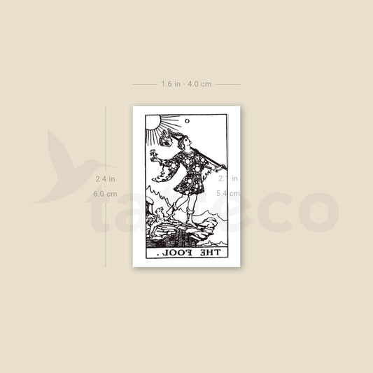 The Fool Tarot Card Temporary Tattoo - Set of 3
