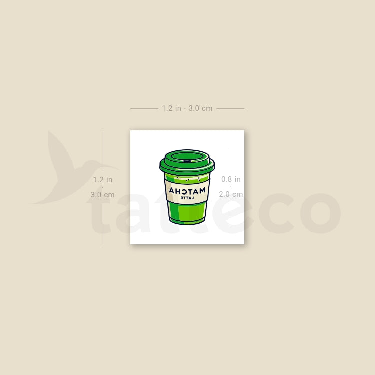 Takeaway Matcha Temporary Tattoo - Set of 3