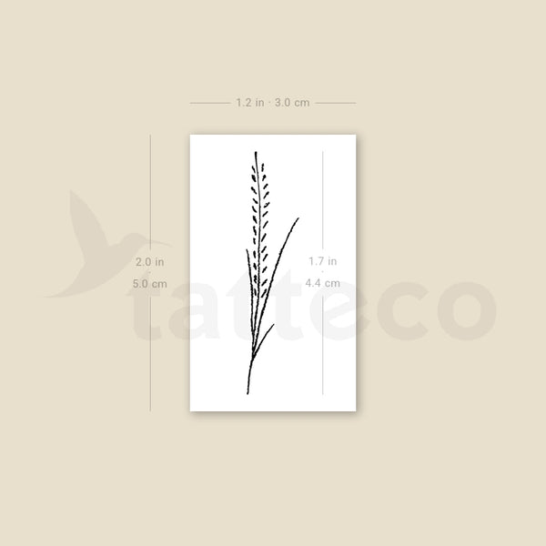 Wheat Plant Temporary Tattoo - Set of 3