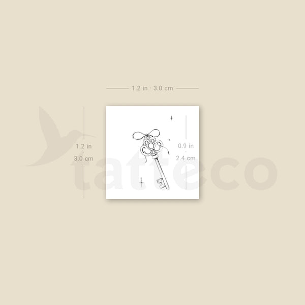 Little Vintage Key By Stefano Mazza Temporary Tattoo - Set of 3