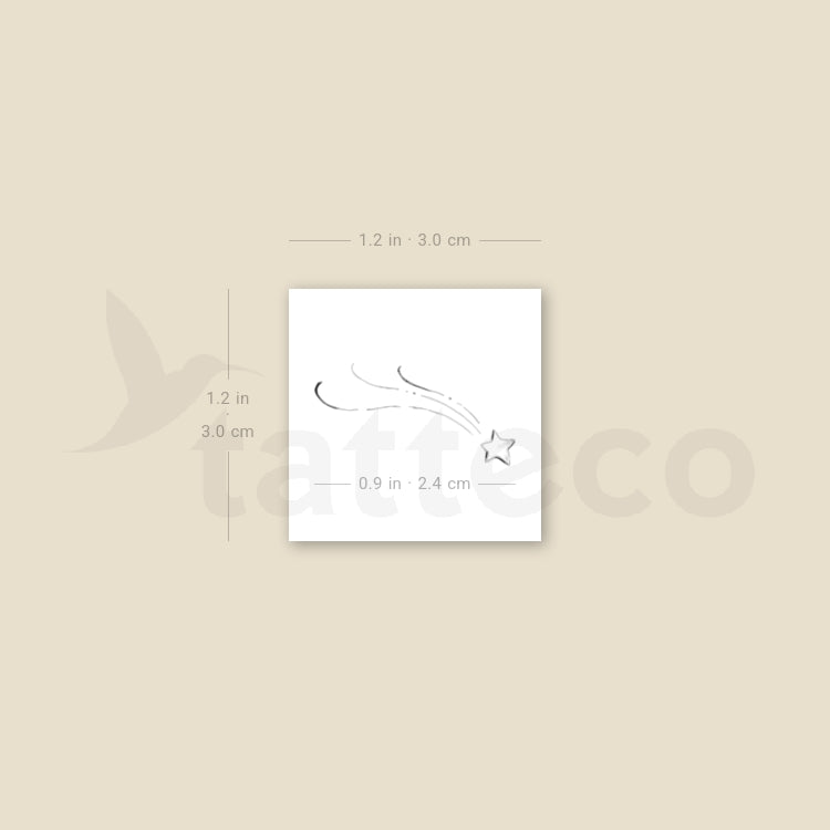 Shooting Star By Stefano Mazza Temporary Tattoo - Set of 3