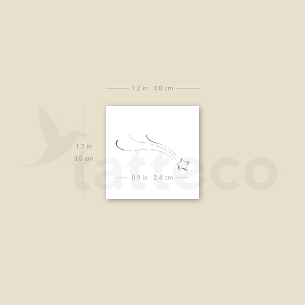 Shooting Star By Stefano Mazza Temporary Tattoo - Set of 3