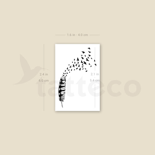 Tatuaje temporal "Pájaros de una pluma" - Juego de 3