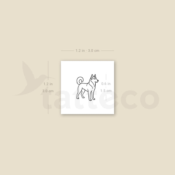 Siberian Husky Temporary Tattoo - Set of 3