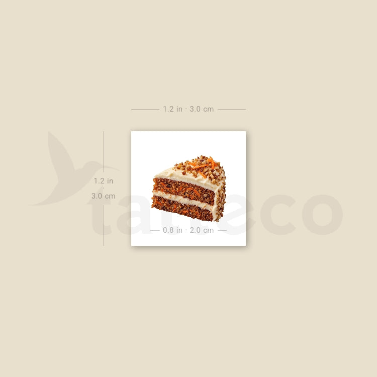 Carrot Cake Temporary Tattoo - Set of 3