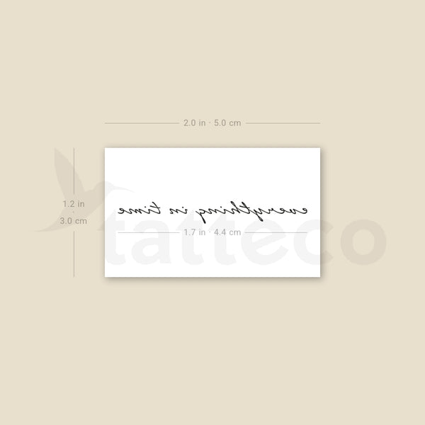 Everything In Time Temporary Tattoo - Set of 3
