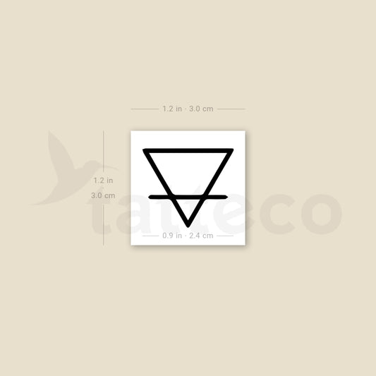 Earth Alchemical Symbol Temporary Tattoo - Set of 3