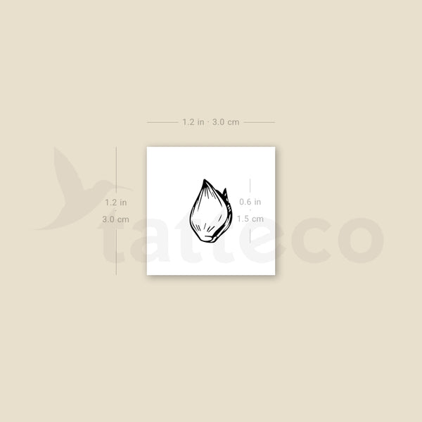 Clove Of Garlic Temporary Tattoo - Set of 3