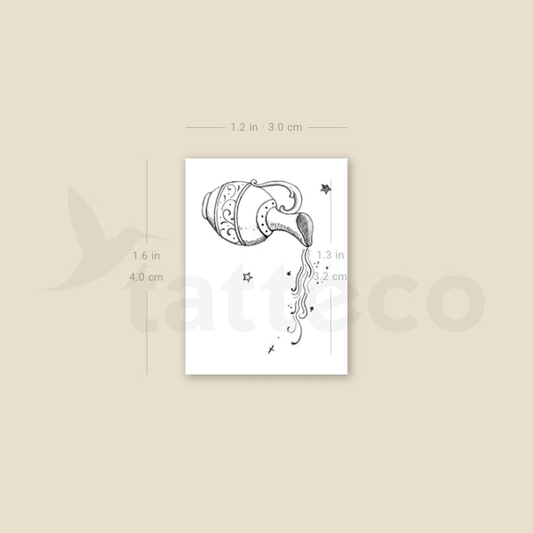 Water Jug By Stefano Mazza Temporary Tattoo - Set of 3