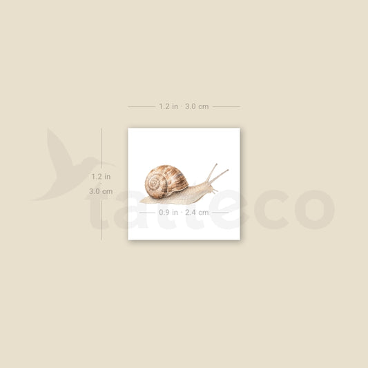 Watercolor Snail Temporary Tattoo - Set of 3