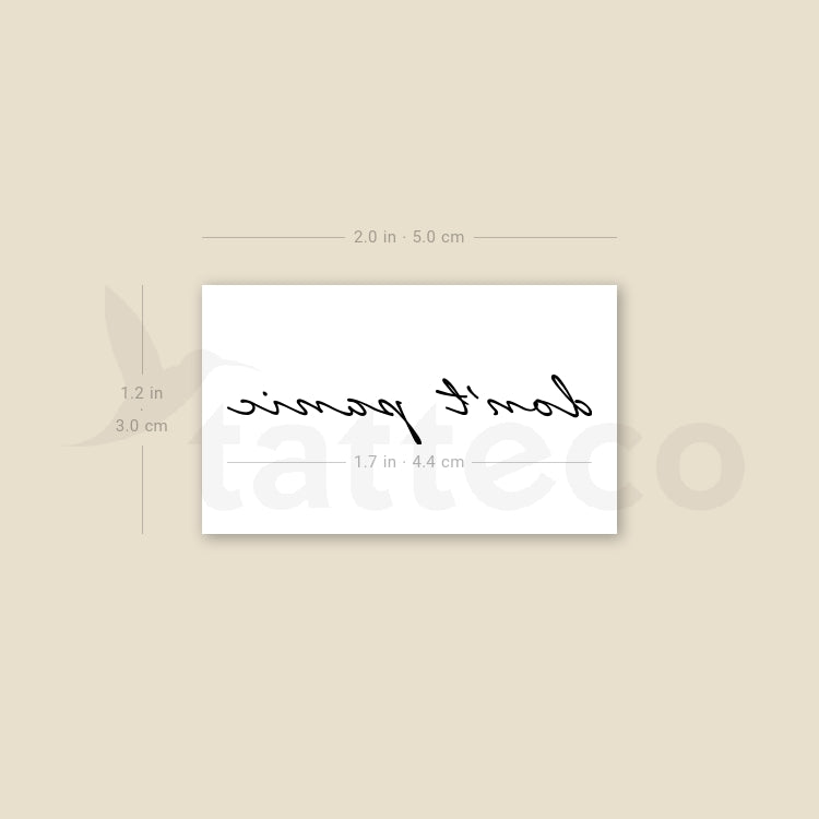 Don't Panic Temporary Tattoo - Set of 3