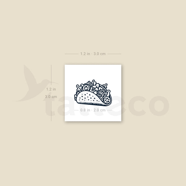 Taco Temporary Tattoo - Set of 3