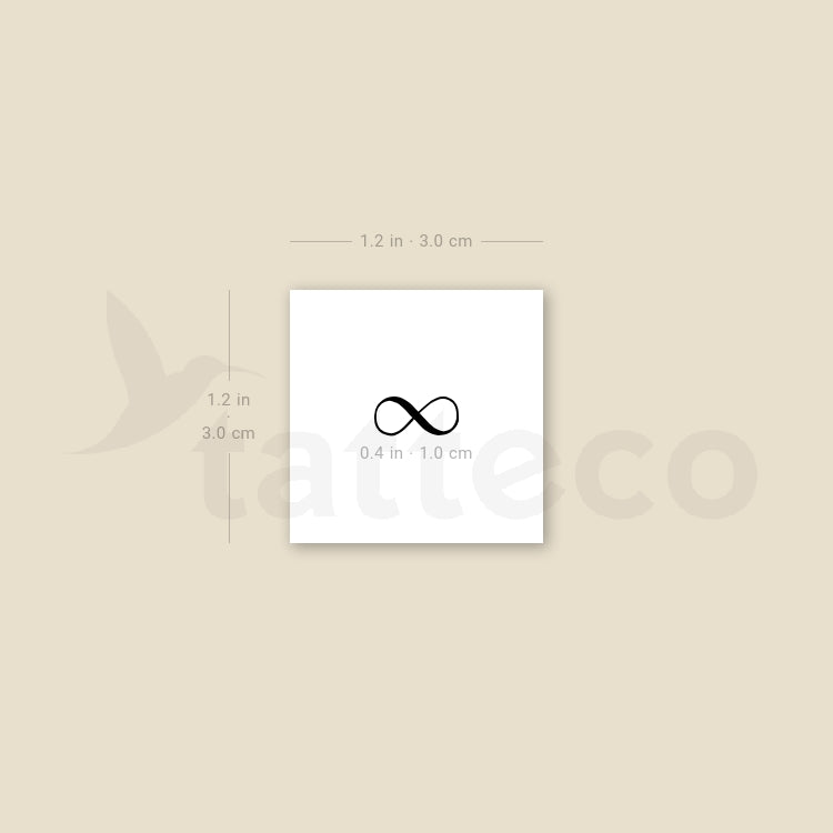 Little Infinity Symbol Temporary Tattoo - Set of 3