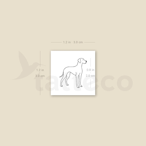 Great Dane Temporary Tattoo - Set of 3