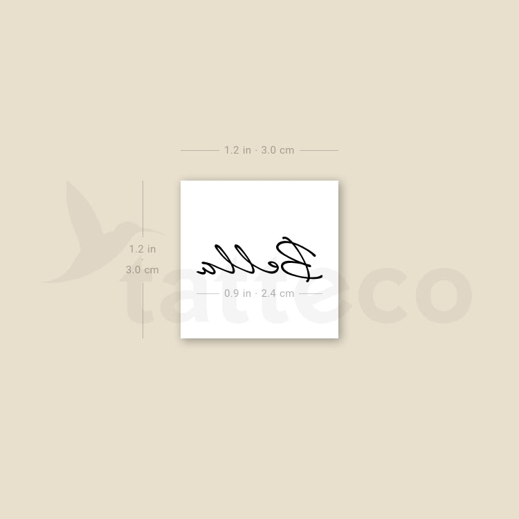 Bella Temporary Tattoo - Set of 3
