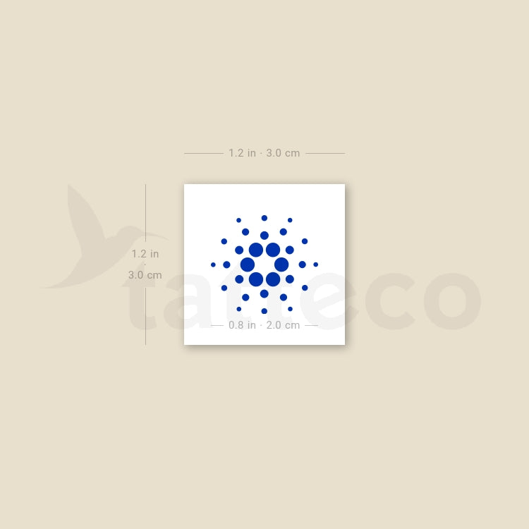 Cardano Logo Temporary Tattoo - Set of 3