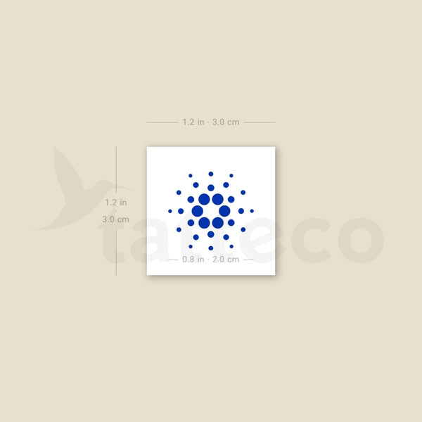 Cardano Logo Temporary Tattoo - Set of 3