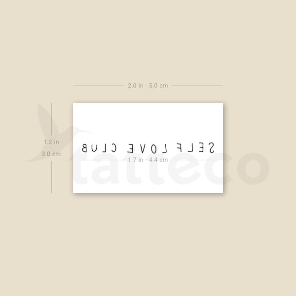 Self Love Club Temporary Tattoo  By M3.Ink - Set of 3