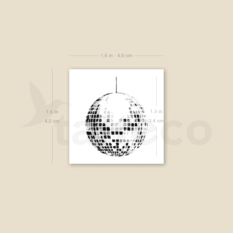 Disco Ball Temporary Tattoo - Set of 3