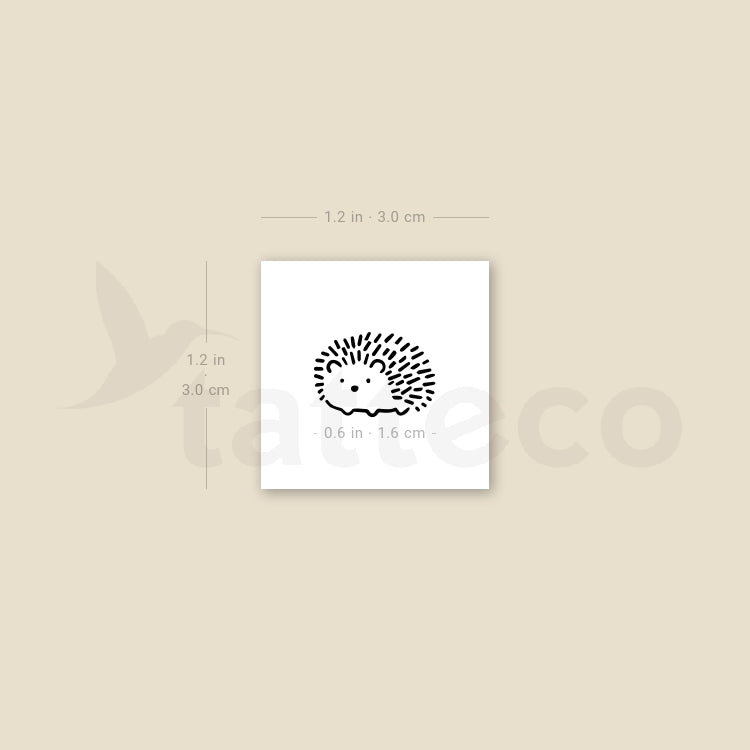 Tatuaje temporal de mini erizo (juego de 3)