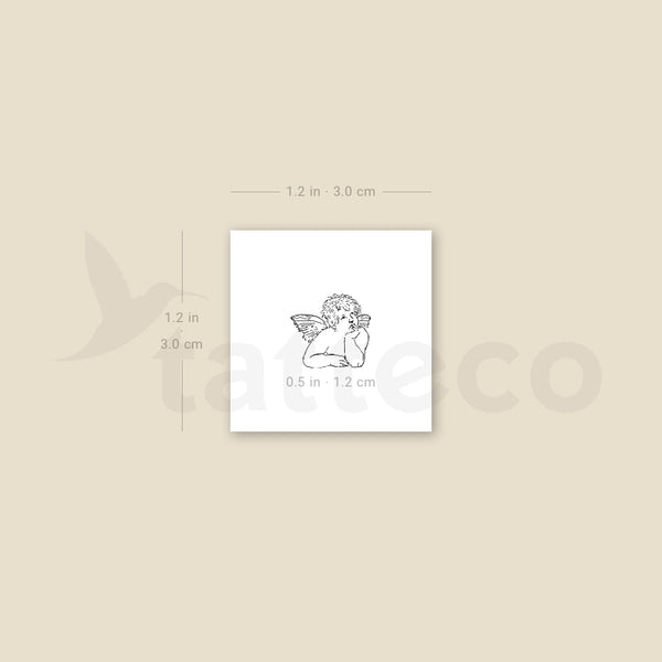 Thinking Cherub Temporary Tattoo - Set of 3