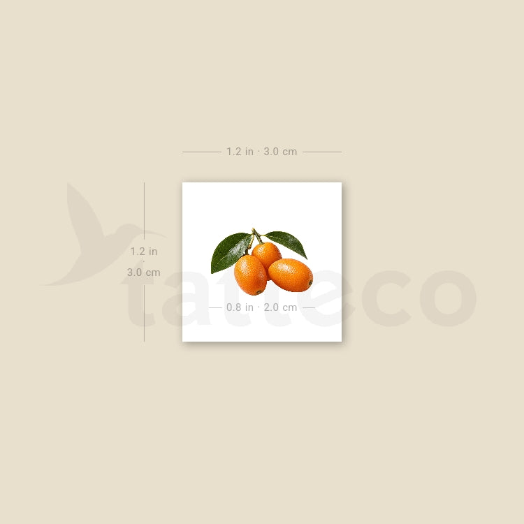 Kumquat Temporary Tattoo - Set of 3