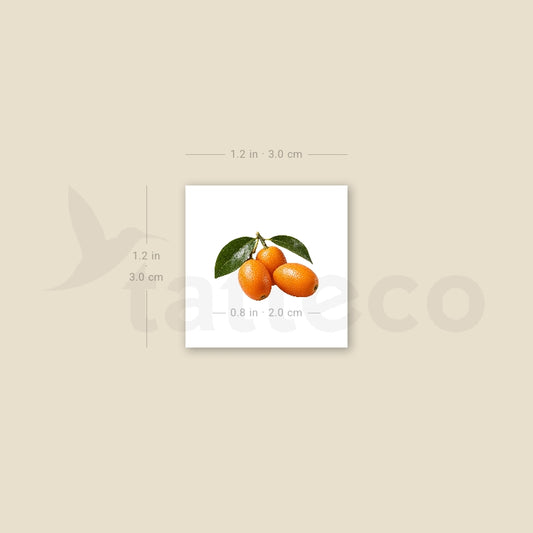 Kumquat Temporary Tattoo - Set of 3