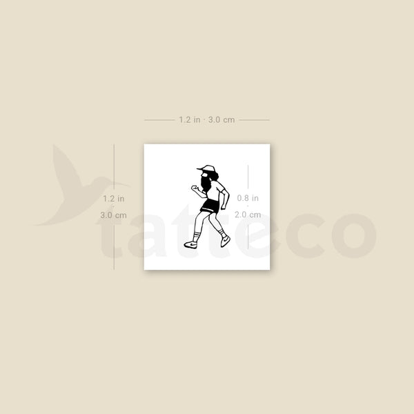 Run Forrest Run Temporary Tattoo - Set of 3