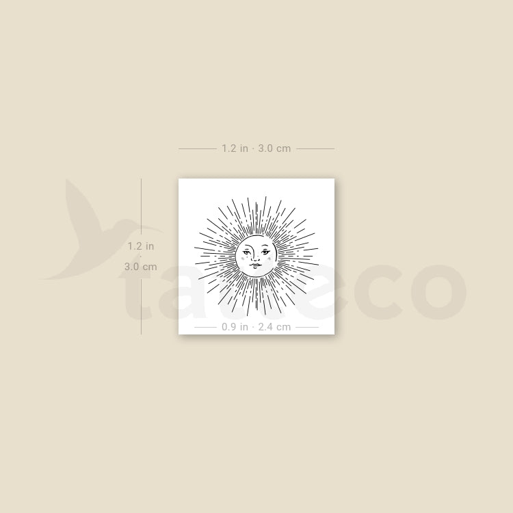 Happy Sun Temporary Tattoo - Set of 3