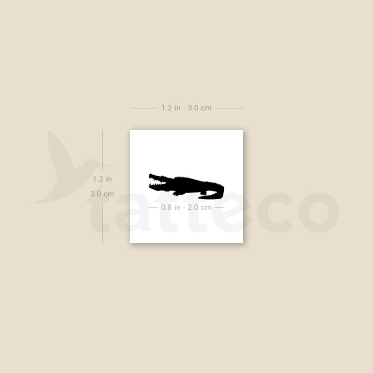 Tatuaje temporal de cocodrilo - Juego de 3