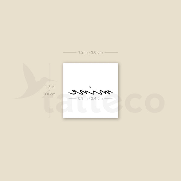 Mine Temporary Tattoo - Set of 3