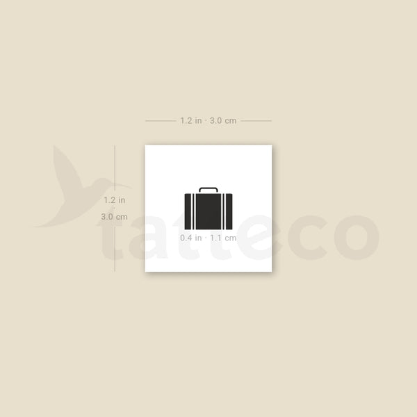 Suitcase Temporary Tattoo - Set of 3