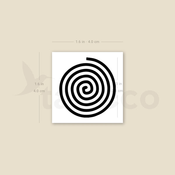 Single Spiral Temporary Tattoo - Set of 3