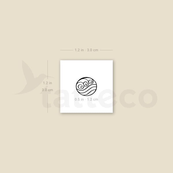 Avatar Water Symbol Temporary Tattoo - Set of 3
