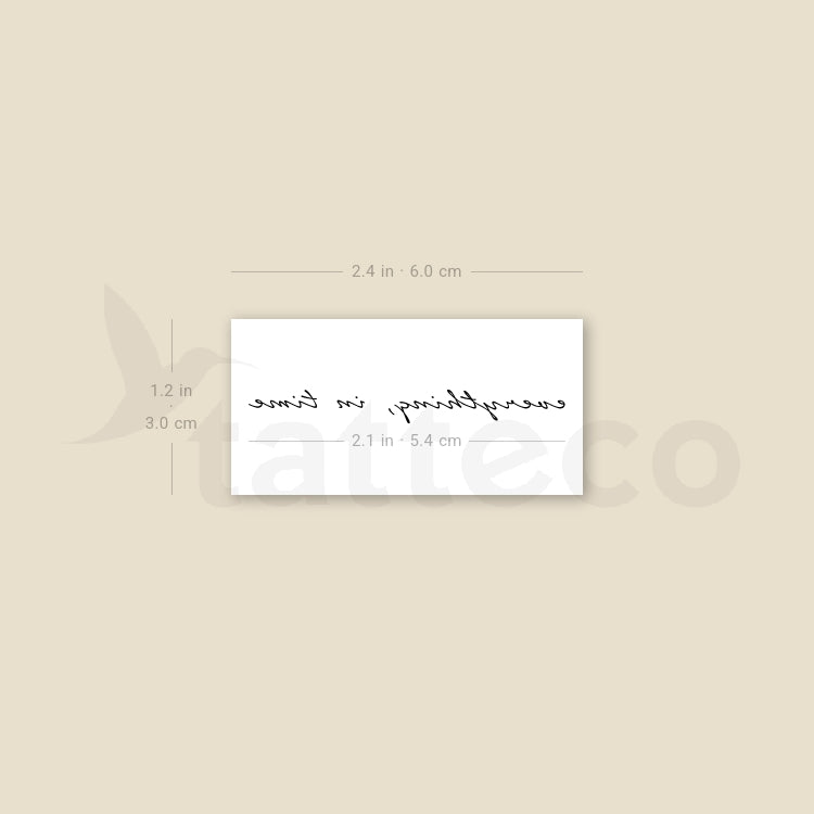 Everything, In Time Temporary Tattoo - Set of 3