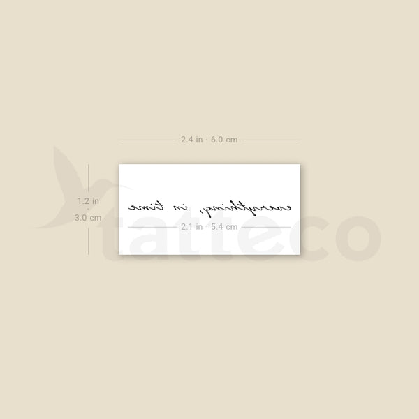Everything, In Time Temporary Tattoo - Set of 3