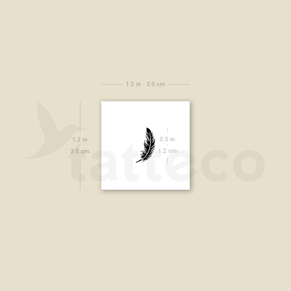 Black Feather Temporary Tattoo - Set of 3