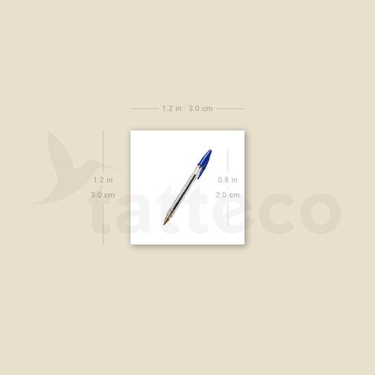 Ballpoint Pen Temporary Tattoo - Set of 3