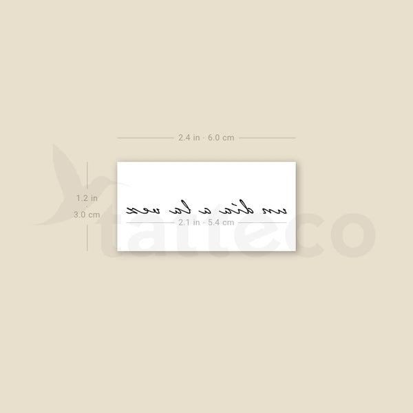 Handwritten Un Día A La Vez Temporary Tattoo - Set of 3