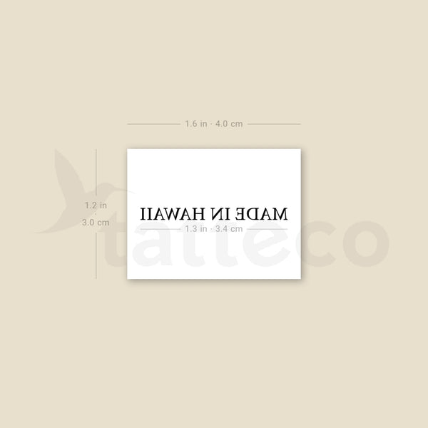 MADE IN HAWAII Temporary Tattoo - Set of 3