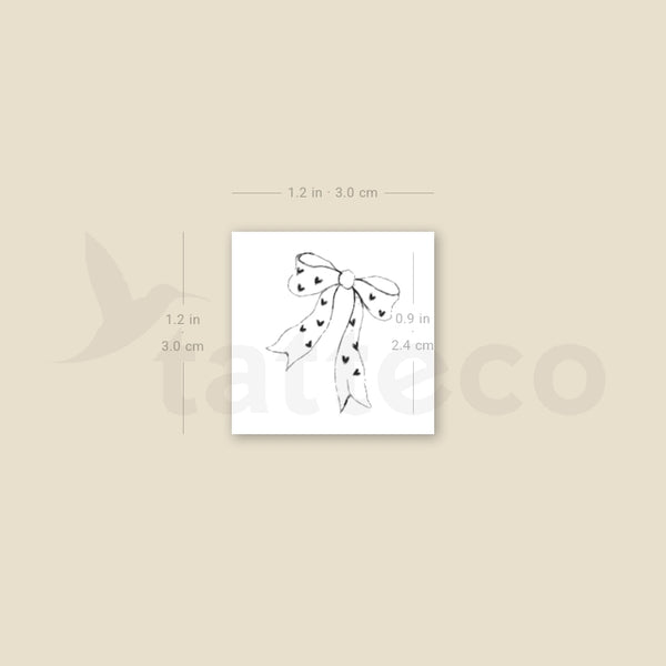 Ribbon Bow By Stefano Mazza Temporary Tattoo - Set of 3