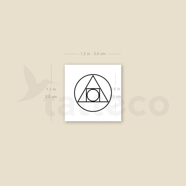 Philosopher's Stone Symbol Temporary Tattoo - Set of 3