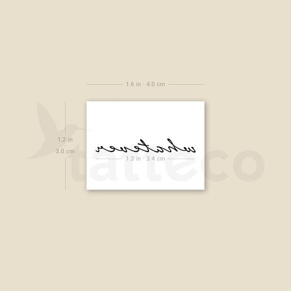 Whatever Temporary Tattoo - Set of 3