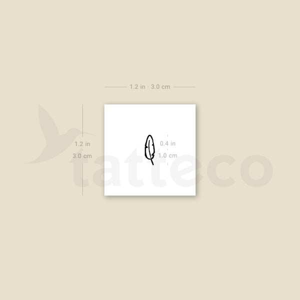 Minimalist Feather Temporary Tattoo - Set of 3