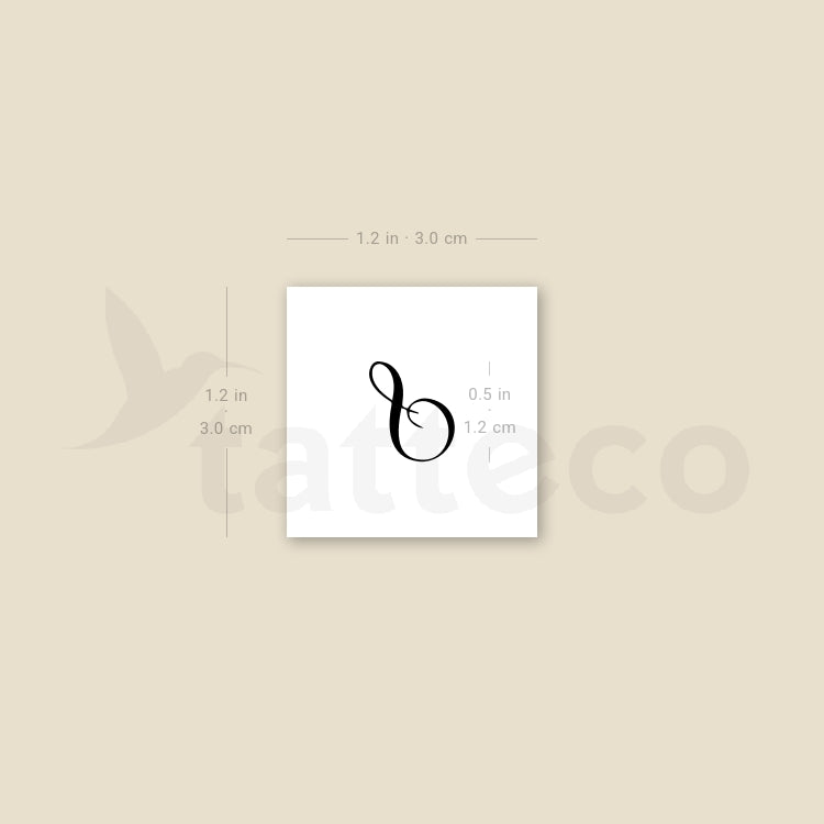 Little Letter S Script Temporary Tattoo - Set of 3