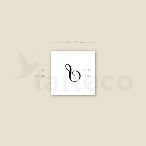 Little Letter S Script Temporary Tattoo - Set of 3