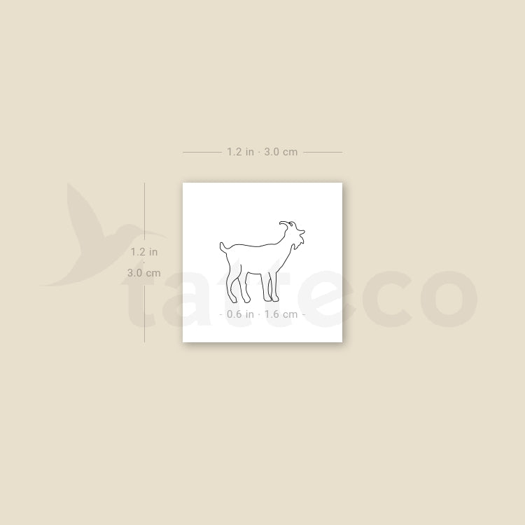 Little Goat Temporary Tattoo - Set of 3