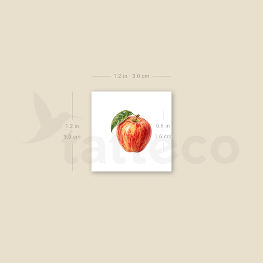 Gala Apple Temporary Tattoo - Set of 3