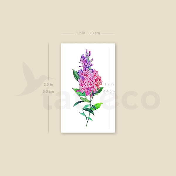 Lilac Temporary Tattoo - Set of 3